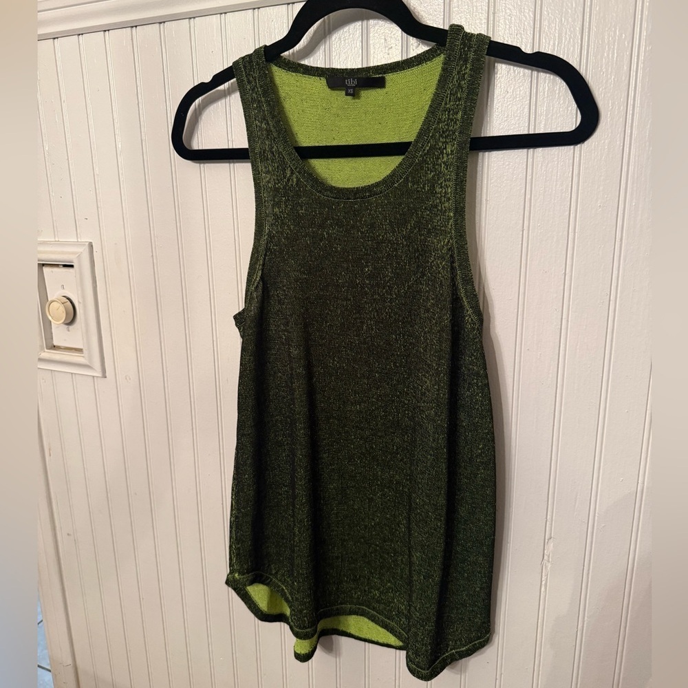 Tibi Green XS Tank Top